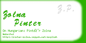 zolna pinter business card